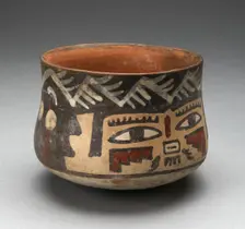 Short Beaker Depicting Human Head, 180 B.C./A.D. 500. Creator: Unknown