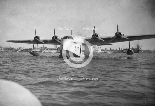 Short Empire flying boat 'Corinthian', Alexandria, Egypt, c1938-c1941. Artist: Unknown