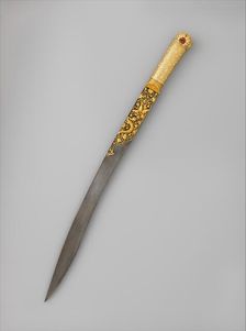 Short Sword (Yatagan) from the Court of Süleyman the Magnificent, Turkish, Istanbul, ca. 1525-30. Creator: Workshop of Ahmed Tekelü