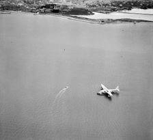 Short S26 flying boat Golden Hind (G-AFCI) at anchor in Poole Harbour, Dorset, 1946. Artist: Aerofilms