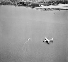 Short S26 flying boat Golden Hind (G-AFCI) at anchor in Poole Harbour, Dorset, 1946. Artist: Aerofilms