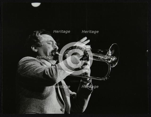 Shorty Rogers playing the flugelhorn, Hemel Hempstead, Hertfordshire, 1983. Artist: Denis Williams