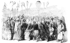 Shower of Bon-Bons on the Esplanade of the Invalides, 1856. Creator: Unknown