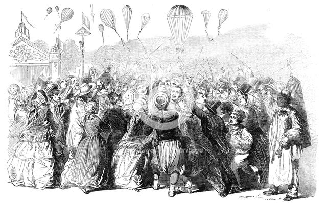 Shower of Bon-Bons on the Esplanade of the Invalides, 1856.  Creator: Unknown.