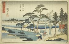 Shower at the Sumida River Embankment (Sumidagawa zutsumi hakuu no zu), from the..., c. 1839/42. Creator: Ando Hiroshige