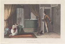 Shower Bath, from "Poetical Sketches of Scarborough", 1813., 1813. Creators: Thomas Rowlandson, J. Bluck, Joseph Constantine Stadler