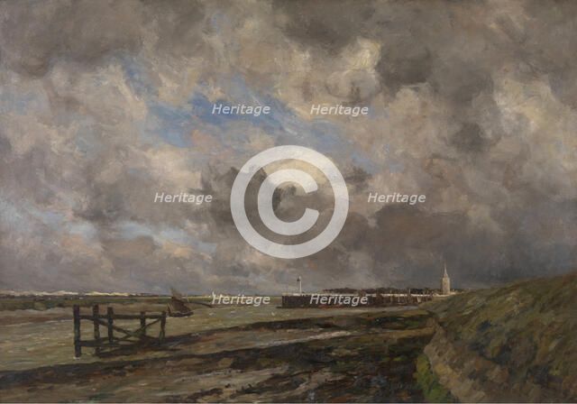 Showery Weather in Nieuwpoort, 1901. Creator: Victor Olivier Gilsoul.