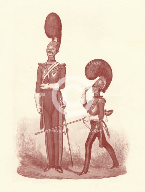 'Showing the Difference Between The Man and the Officer', 1830-1840, (1909). Artist: William Heath.
