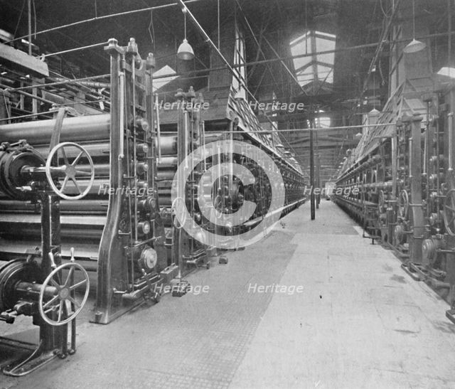 'Showing Two Board-Making Machines and Indicating Something of Their Great Length and Complexity', 1 Artist: Unknown.