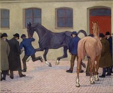 Showing at Tattersalls, c1919. Artist: Robert Polhill Bevan