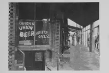 Showing how the colour line was drawn by the saloons at Atlanta, Georgia, 1908. Creator: Unknown