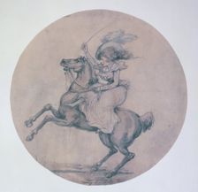Showing off in Rotten Row, Hyde Park, London, (late 18th century?). Creator: Unknown