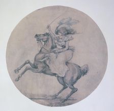 Showing off in Rotten Row, Hyde Park, London, (late 18th century?)