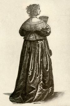 Shows the dress of an English gentlewoman 1640, (1937). Creator: Unknown