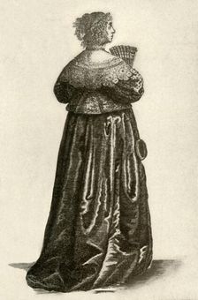 Shows the dress of an English gentlewoman 1640, (1937). Creator: Unknown