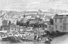 Showyards of the Royal Agricultural Society of England at Plymouth, 1865. Creator: Richard Principal Leitch