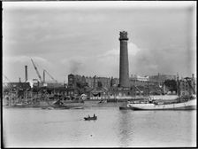 Shot Tower and Lead Works, Belvedere Road, Lambeth, Greater London Authority, 1936. Creator: Charles William Prickett