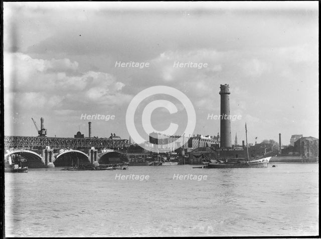 Shot Tower and Lead Works, Belvedere Road, Lambeth, Greater London Authority, 1936. Creator: Charles William  Prickett.
