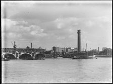 Shot Tower and Lead Works, Belvedere Road, Lambeth, Greater London Authority, 1936. Creator: Charles William Prickett