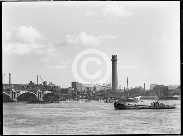 Shot Tower and Lead Works, Belvedere Road, Lambeth, Greater London Authority, 1936. Creator: Charles William  Prickett.
