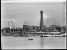 Shot Tower and Lead Works, Belvedere Road, Lambeth, Greater London Authority, 1936. Creator: Charles William Prickett