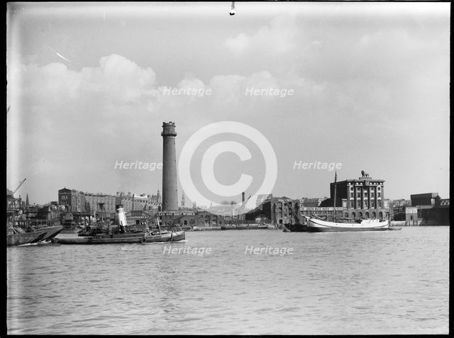Shot Tower and Lead Works, Belvedere Road, Lambeth, Greater London Authority, 1936. Creator: Charles William  Prickett.