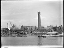 Shot Tower and Lead Works, Belvedere Road, Lambeth, Greater London Authority, 1936. Creator: Charles William Prickett