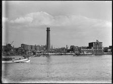 Shot Tower and Lead Works, Belvedere Road, Lambeth, Greater London Authority, 1936. Creator: Charles William Prickett