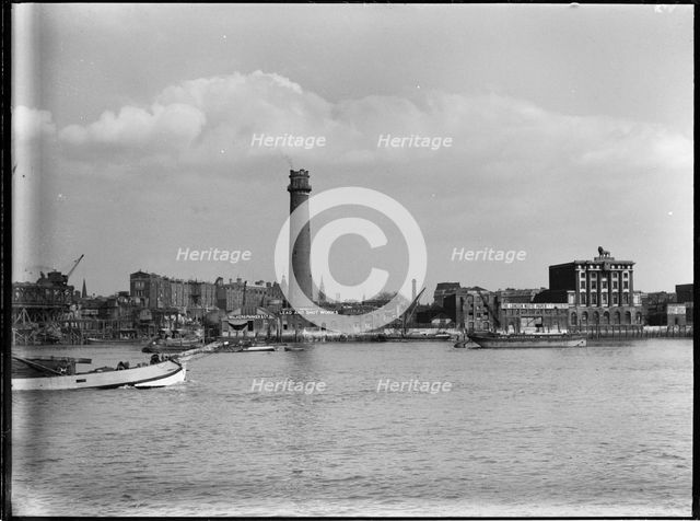 Shot Tower and Lead Works, Belvedere Road, Lambeth, Greater London Authority, 1936. Creator: Charles William  Prickett.