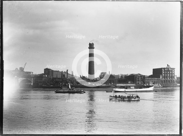 Shot Tower and Lead Works, Belvedere Road, Lambeth, Greater London Authority, 1936. Creator: Charles William  Prickett.