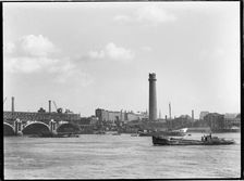 Shot Tower and Lead Works, Belvedere Road, Lambeth, Greater London Authority, 1936. Creator: Charles William Prickett