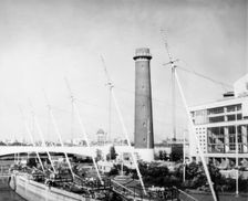 Shot Tower and Royal Festival Hall, London, c1951. Creator: Arthur Charles Kirby Ware