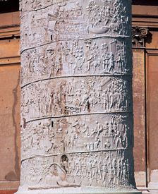 Shot of Trajan's column, showing the Dacian wars, 2nd century