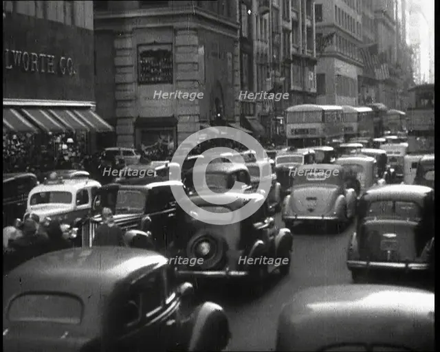 Shot of Congested Streets in New York City, 1932. Creator: British Pathe Ltd.