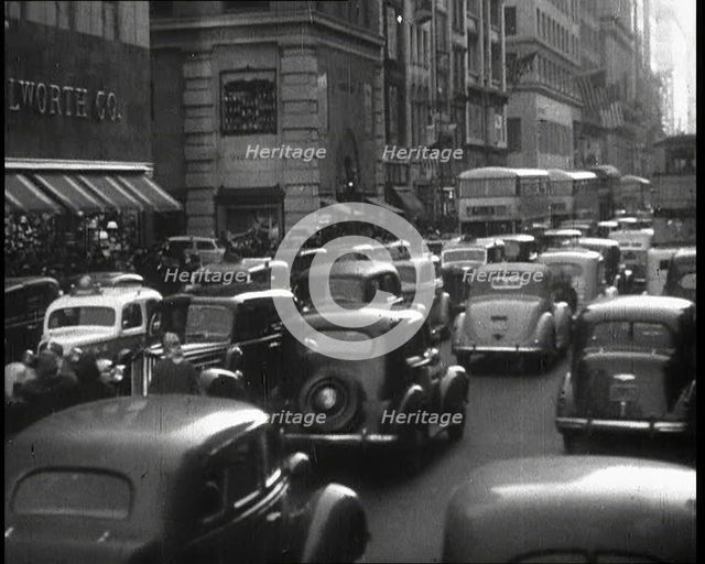 Shot of Congested Streets in New York City, 1932. Creator: British Pathe Ltd.