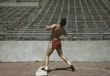 Shot putter, University of Nebraska, 1942. Creator: John Vachon