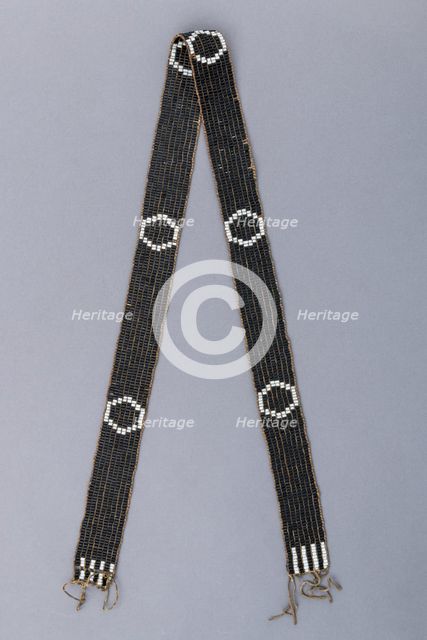 Shoulder Belt for a Powder Horn, European or Native American, probably early 19th century. Creator: Unknown.
