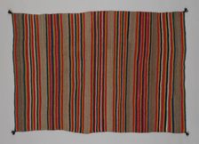 Shoulder Blanket with Plain-Stripe Design, 1860/90. Creator: Unknown
