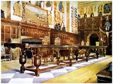 Shovelboard table in the hall of Littlecote, 1910.Artist: Edwin Foley