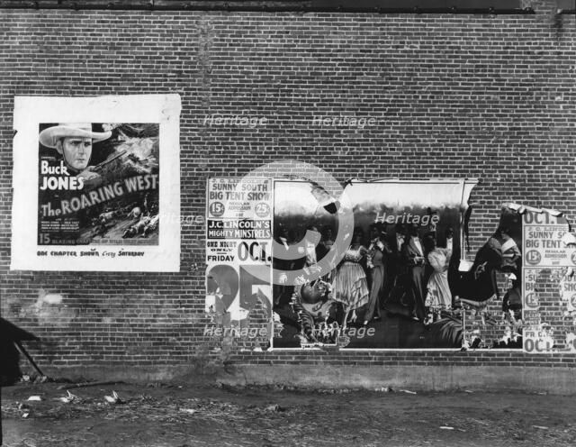 Show poster in Alabama town, 1936. Creator: Walker Evans.