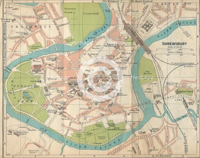 'Shrewsbury', c20th Century. Artist: John Bartholomew.