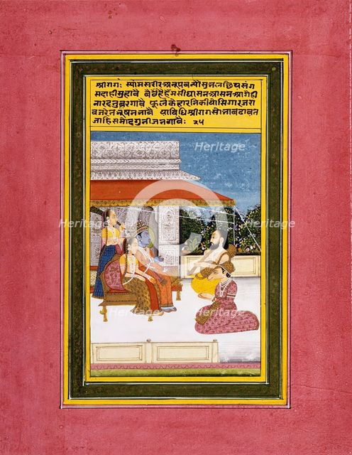 Shri Raga, Folio from a Ragamala (Garland of Melodies), between c1850 and c1900. Creator: Unknown.