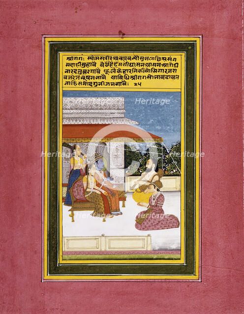 Shri Raga, Folio from a Ragamala (Garland of Melodies), between c1850 and c1900. Creator: Unknown.