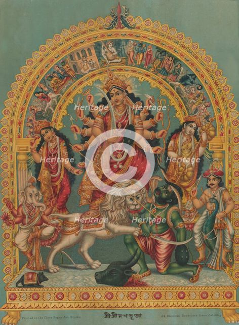 Shri Shri Durga, ca. 1885-95. Creator: Unknown.