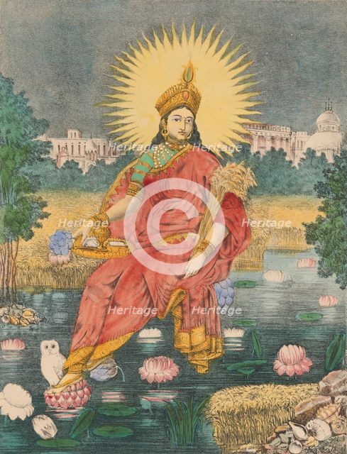 Shri Shri Lakshmi, ca. 1880. Creator: Unknown.