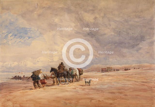 Shrimpers: A Breezy Morning, 1845-50. Creator: David Cox the Elder.