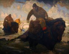 Shrimpers, late 19th-early 20th century. Creator: Albert Crahay