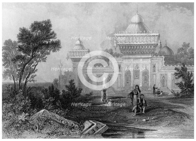 'Shrine of Mohummed Kahn, Deeg'.Artist: Finden