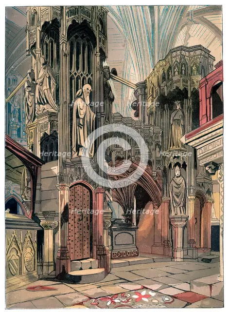 Shrine of Henry V, Westminster Abbey, London, c1850. Artist: Unknown