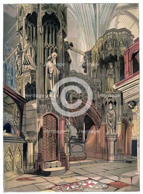Shrine of Henry V, Westminster Abbey, London, c1850. Artist: Unknown